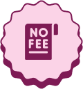 No fees badge