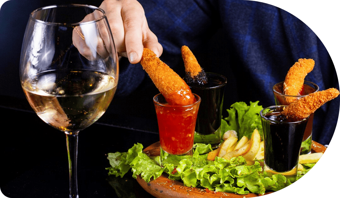 Friends enjoying drinks