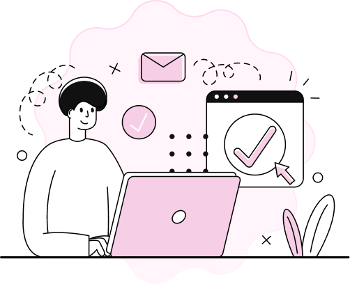 Sign up and verify illustration